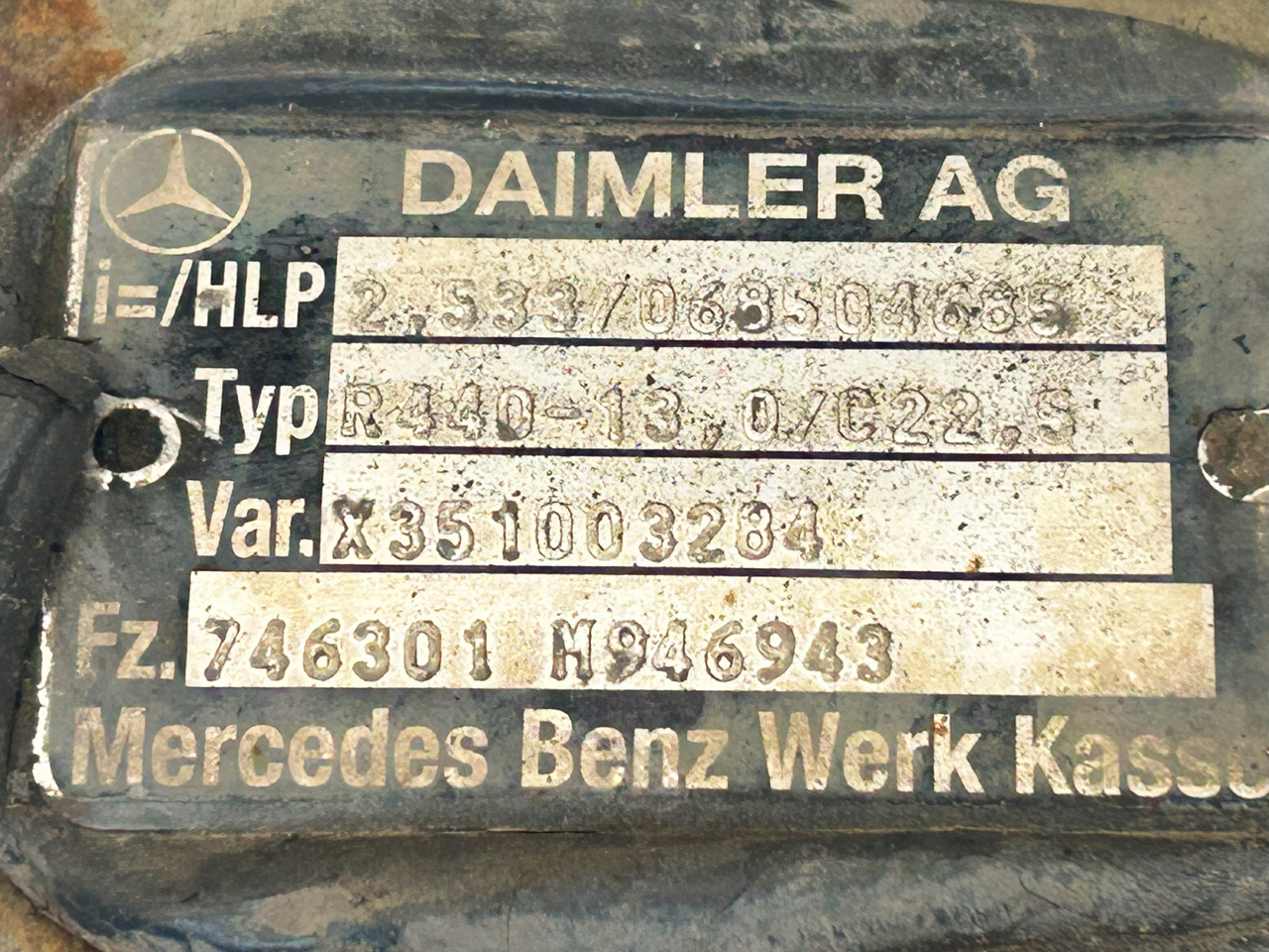 MERCEDES-BENZ DIFFERENTIAL WITH THROTTLE ACTROS MP4 R440-13 2,533 - Задняя ось для Грузовиков: фото 5 MERCEDES-BENZ DIFFERENTIAL WITH THROTTLE ACTROS MP4 R440-13 2,533 - Задняя ось для Грузовиков: фото 5