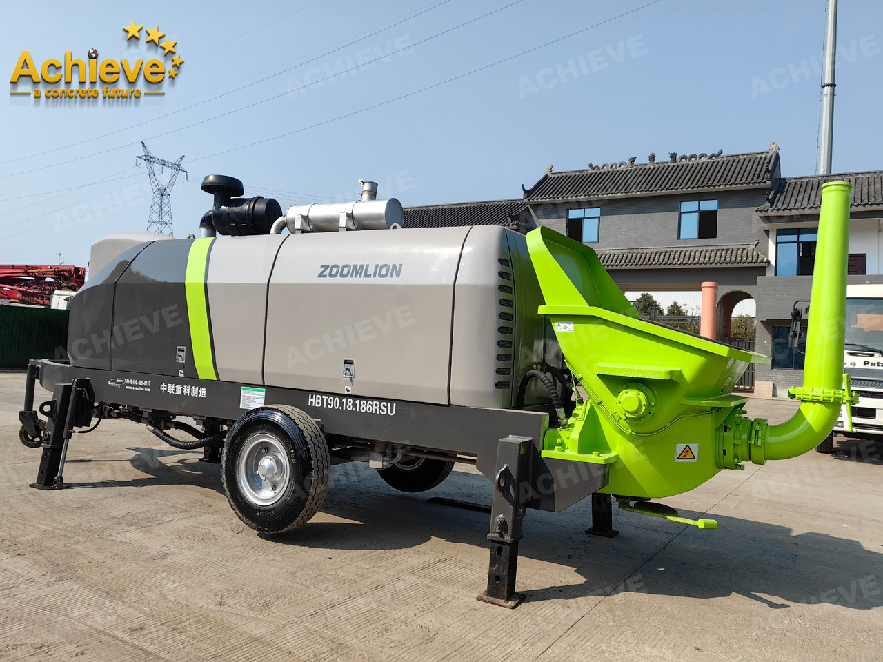 Zoomlion 2022 Zoomlion HBT 90.18.186RSU hydraulic Concrete Trailer Pump in China【ACHIEVE】TOP CONDITION!!! - Бетононасос стационарный: фото 4 Zoomlion 2022 Zoomlion HBT 90.18.186RSU hydraulic Concrete Trailer Pump in China【ACHIEVE】TOP CONDITION!!! - Бетононасос стационарный: фото 4