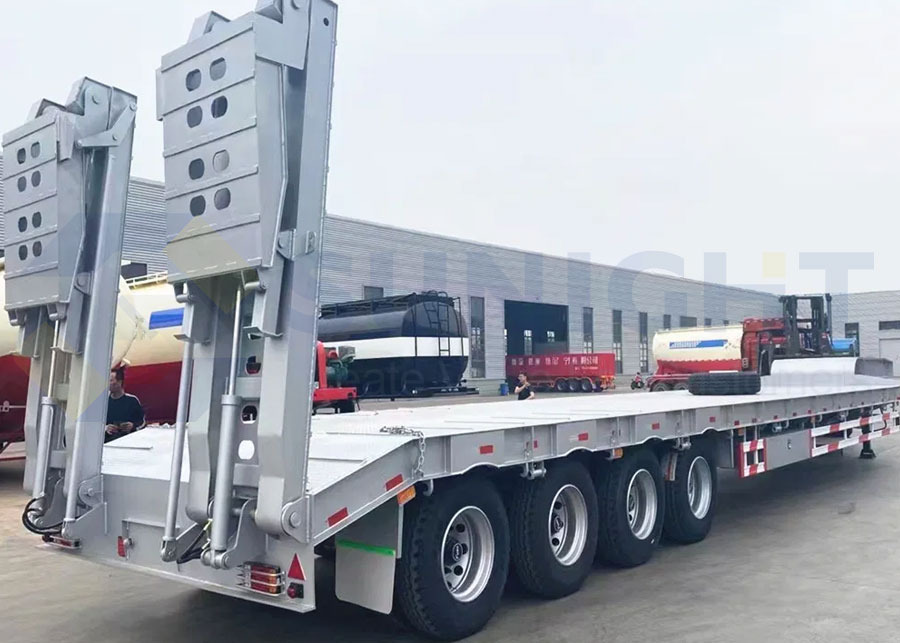 New Lowbed Semi Trailer 2 Axle, 3Axle, 4-8 Axle New Lowbed Semi Trailer for Transport construction & large equipments - Самосвальный полуприцеп: фото 4 New Lowbed Semi Trailer 2 Axle, 3Axle, 4-8 Axle New Lowbed Semi Trailer for Transport construction & large equipments - Самосвальный полуприцеп: фото 4