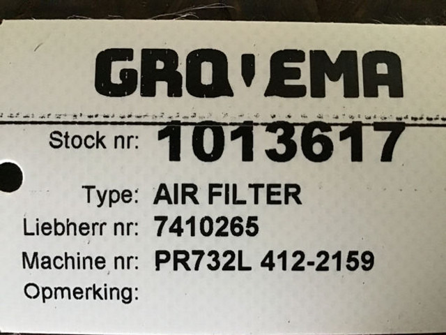Liebherr Air Filter - Воздушный фильтр: фото 4 Liebherr Air Filter - Воздушный фильтр: фото 4