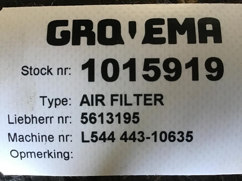 Liebherr Air Filter - Система впуска: фото 1 Liebherr Air Filter - Система впуска: фото 1