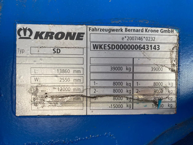 Полуприцеп-фургон Krone SD / Box Damage / SAF + Disc: фото 7