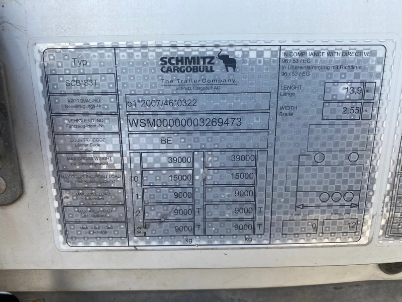 Тентованный полуприцеп Schmitz Cargobull SCB*S3T / Coil / Tautliner / Disc Brakes: фото 9