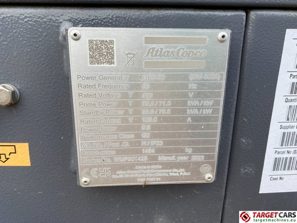 Atlas Copco QES80 Diesel 90KVA Generator 400/230V Unusde лизинг Atlas Copco QES80 Diesel 90KVA Generator 400/230V Unusde: фото 10 Atlas Copco QES80 Diesel 90KVA Generator 400/230V Unusde лизинг Atlas Copco QES80 Diesel 90KVA Generator 400/230V Unusde: фото 10