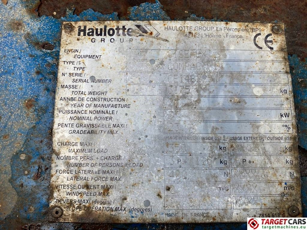 Ножничный подъемник Haulotte Compact 14 Electric Scissor Work Lift 1385cm: фото 10