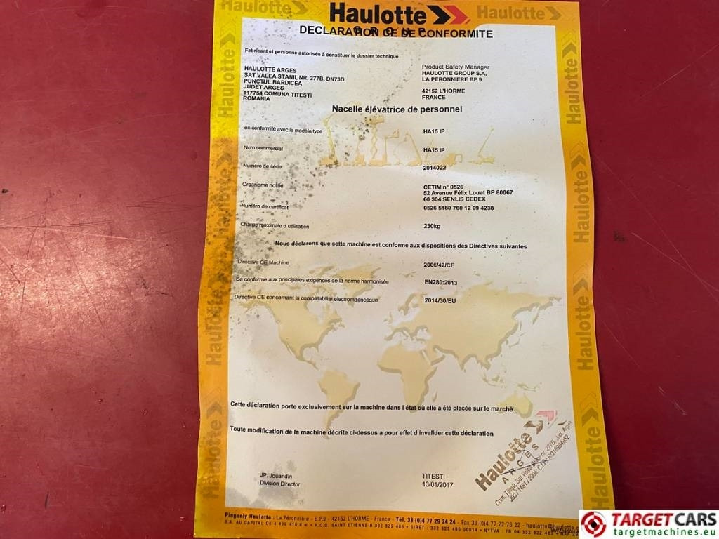 Коленчатый подъемник Haulotte HA15IP Electric Articulated Boom Work Lift 1500cm: фото 23
