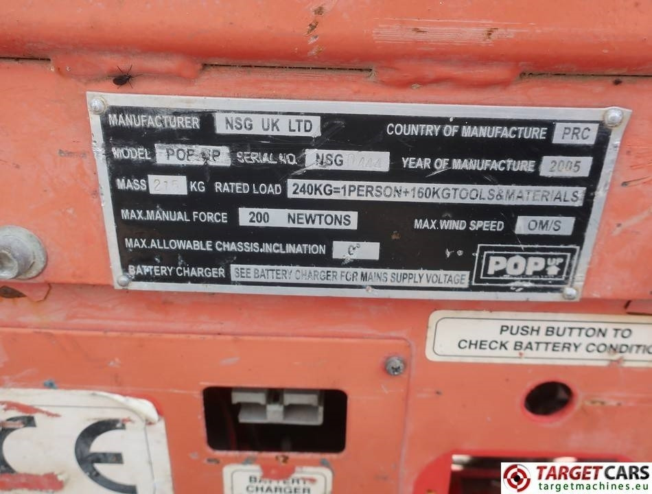 Ножничный подъемник NSG POP UP Electric Push Scissor Work Lift 363cm: фото 10