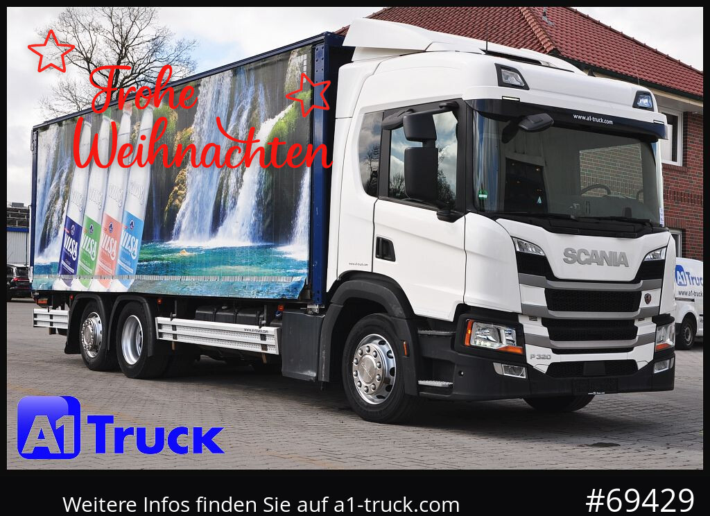SCANIA P 320 P 6x2,, Getränke, Lenkachse, LBW: Dhollandia DHLM 30 - Грузовик для перевозки напитков: фото 1 SCANIA P 320 P 6x2,, Getränke, Lenkachse, LBW: Dhollandia DHLM 30 - Грузовик для перевозки напитков: фото 1