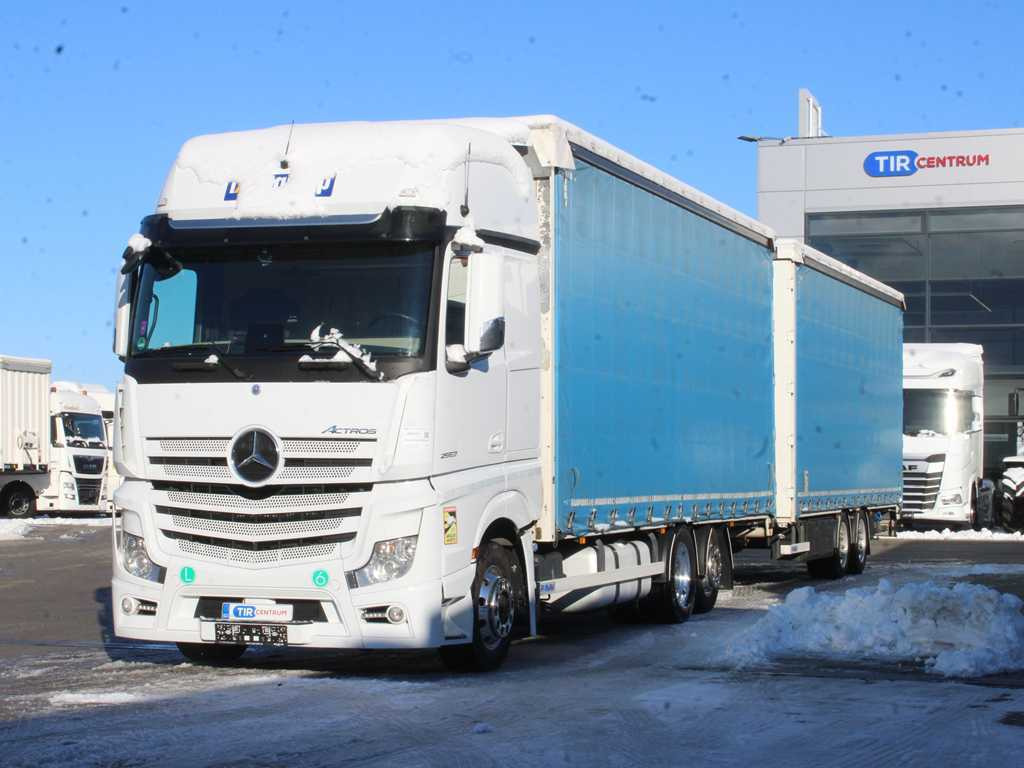 Mercedes-Benz ACTROS 2553, EURO 6, 6X2, AIR SUSPENSION, DRIVE-THROUGH + PANAV - Тентованный грузовик: фото 1 Mercedes-Benz ACTROS 2553, EURO 6, 6X2, AIR SUSPENSION, DRIVE-THROUGH + PANAV - Тентованный грузовик: фото 1