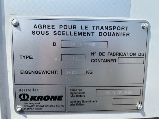 Новый Прицеп-контейнеровоз/ Сменный кузов Krone Kühlwechselpritsche Cool Box TK T-800R, 7.30 Meter, Neu: фото 8 Новый Прицеп-контейнеровоз/ Сменный кузов Krone Kühlwechselpritsche Cool Box TK T-800R, 7.30 Meter, Neu: фото 8