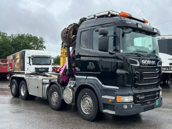 Scania R560 8x2, Schrottkran, E5, Lenk-Lift-Achse - Крюковой мультилифт, Автоманипулятор: фото 1 Scania R560 8x2, Schrottkran, E5, Lenk-Lift-Achse - Крюковой мультилифт, Автоманипулятор: фото 1