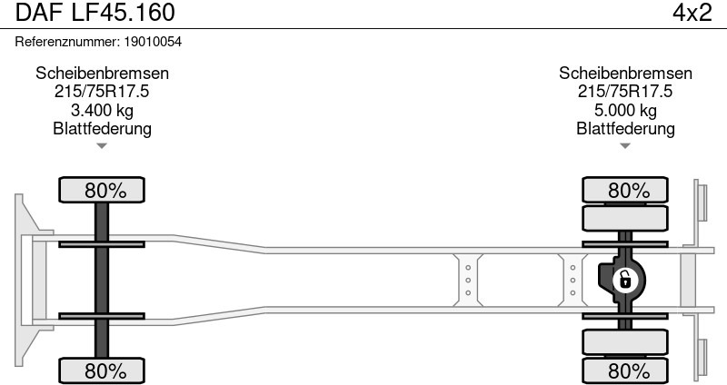 Грузовик бортовой/ Платформа DAF LF45.160: фото 8