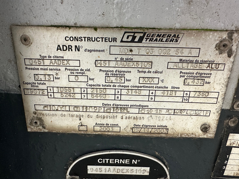 Trailer Tank 39000 L* - Полуприцеп-цистерна: фото 4 Trailer Tank 39000 L* - Полуприцеп-цистерна: фото 4