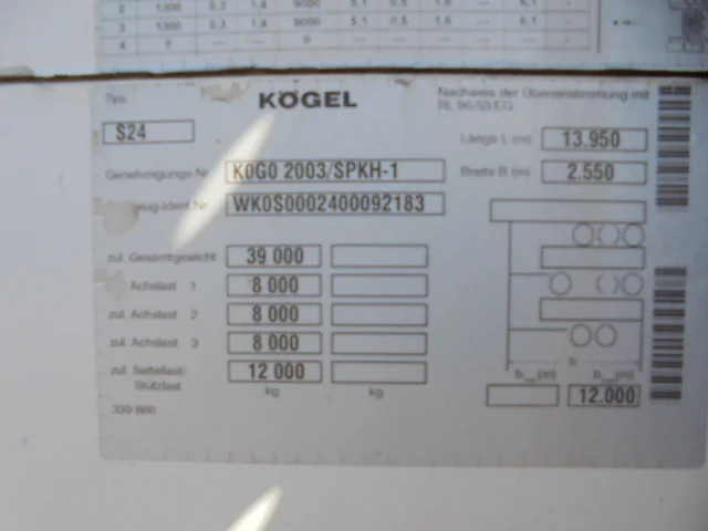 Полуприцеп-фургон Kögel S***24: фото 6 Полуприцеп-фургон Kögel S***24: фото 6