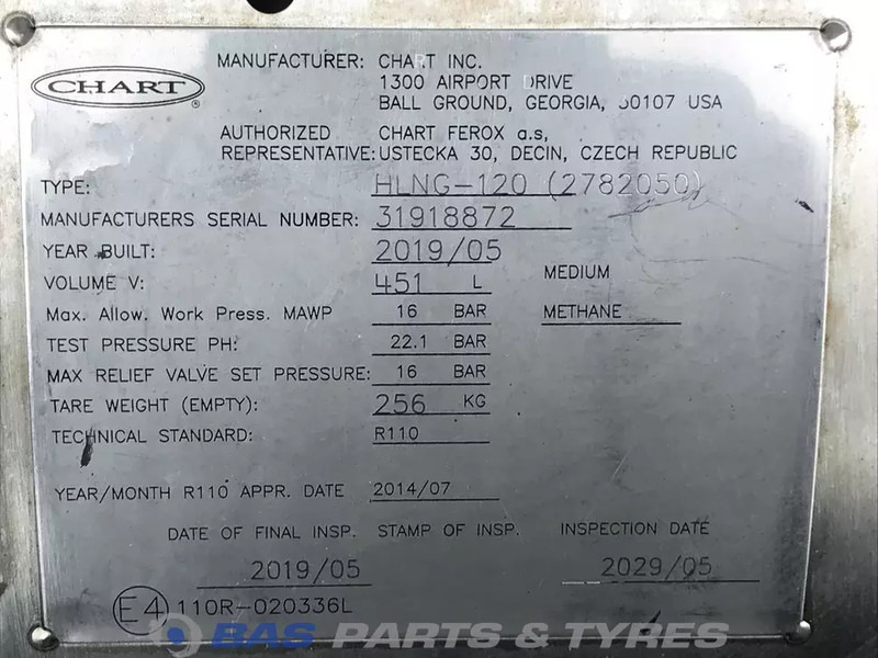 Scania LNG tank Scania 406 Liter 2782050 - Топливный бак для Грузовиков: фото 5 Scania LNG tank Scania 406 Liter 2782050 - Топливный бак для Грузовиков: фото 5