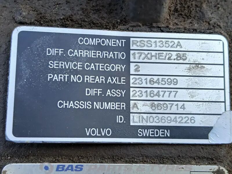 Дифференциал для Грузовиков Volvo Differentieel Volvo RSS1352A RSS1352A: фото 8 Дифференциал для Грузовиков Volvo Differentieel Volvo RSS1352A RSS1352A: фото 8