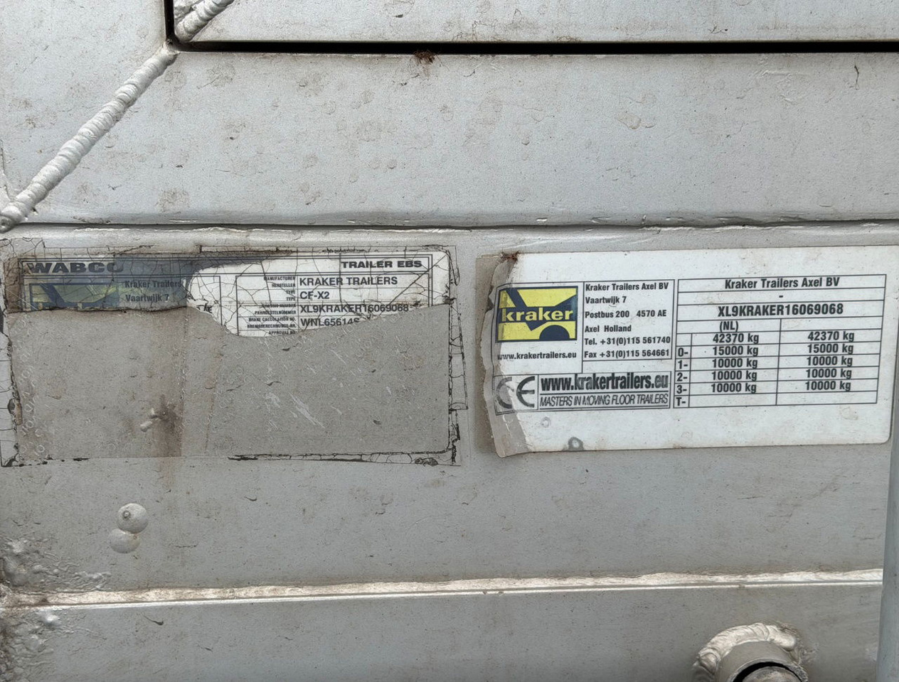 Полуприцеп с подвижным полом Kraker CF-X2 Walking Floor 2X Steering Axle TOP Condition Holland-Trailer: фото 25