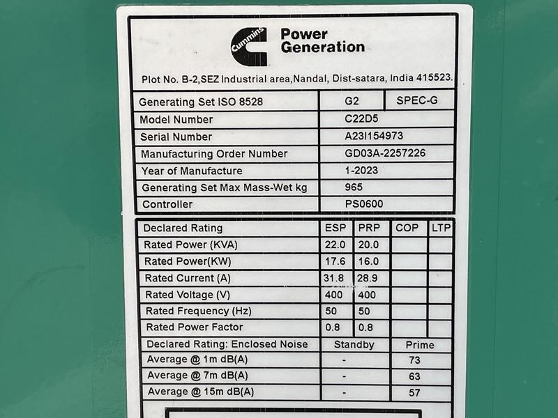 Cummins C 22 D 5 - Электрогенератор: фото 4 Cummins C 22 D 5 - Электрогенератор: фото 4