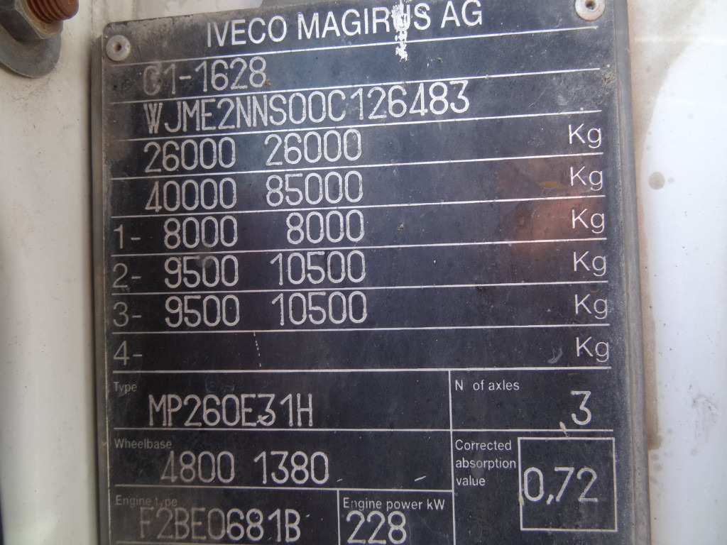 Iveco EuroTrakker 260E31 6X4 Palfinger 36002 - Автоманипулятор, Грузовик бортовой/ Платформа: фото 3 Iveco EuroTrakker 260E31 6X4 Palfinger 36002 - Автоманипулятор, Грузовик бортовой/ Платформа: фото 3