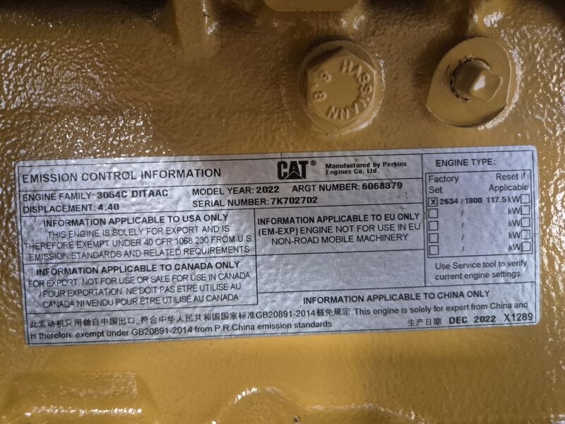 Caterpillar 3054C DITAAC Engine + Radiator - Двигатель для Промышленного оборудования: фото 2 Caterpillar 3054C DITAAC Engine + Radiator - Двигатель для Промышленного оборудования: фото 2