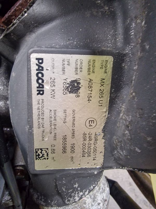 DAF MX265U1 Engine (Truck) - Двигатель для Грузовиков: фото 2 DAF MX265U1 Engine (Truck) - Двигатель для Грузовиков: фото 2