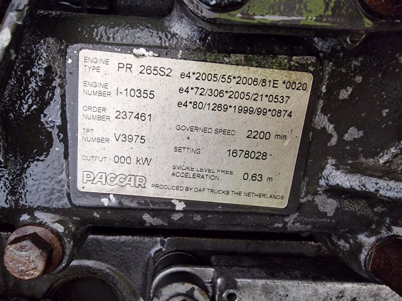 Двигатель DAF PR265 S1 Bus Spec Engine: фото 11