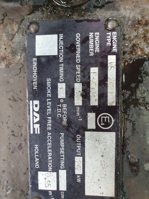 DAF WS 242 M - Двигатель: фото 2 DAF WS 242 M - Двигатель: фото 2