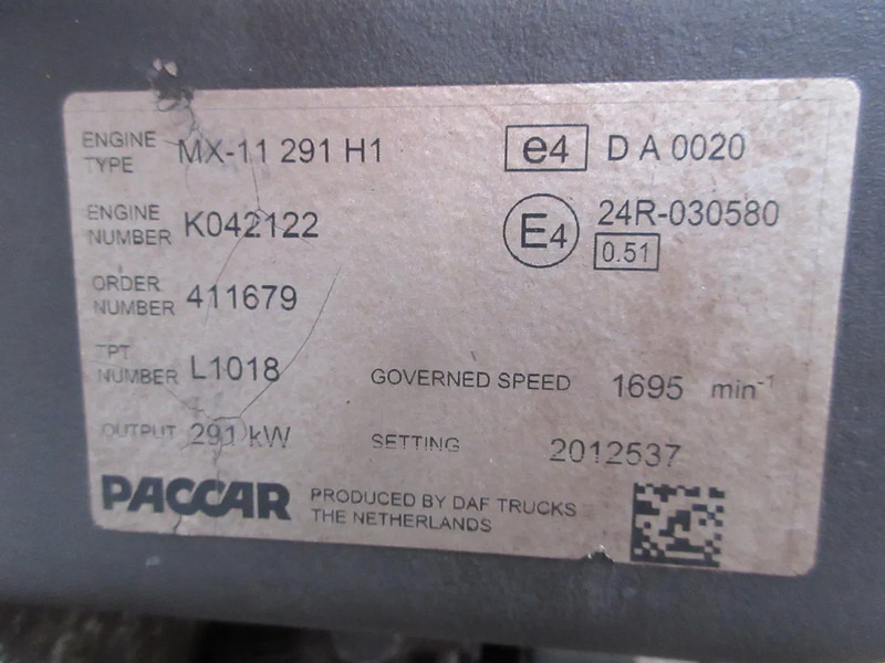 DAF 2301466//1972204//2190054//DAF CF MX 11 H1 400 PK EURO 6 - Двигатель для Грузовиков: фото 5 DAF 2301466//1972204//2190054//DAF CF MX 11 H1 400 PK EURO 6 - Двигатель для Грузовиков: фото 5