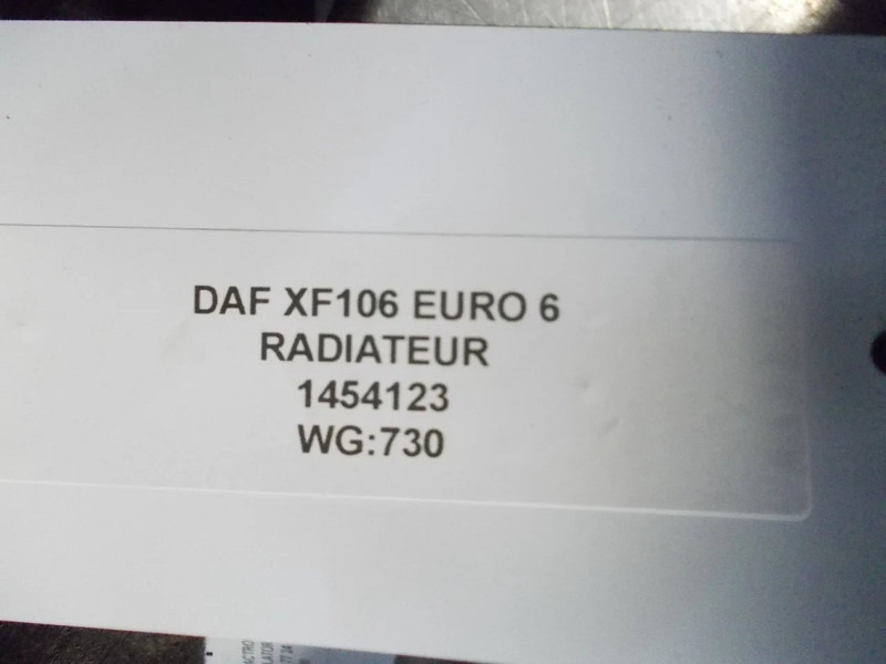 DAF XF106 1454123 RADIATEUR EURO 6 - Часть системы кондиционирования для Грузовиков: фото 3 DAF XF106 1454123 RADIATEUR EURO 6 - Часть системы кондиционирования для Грузовиков: фото 3
