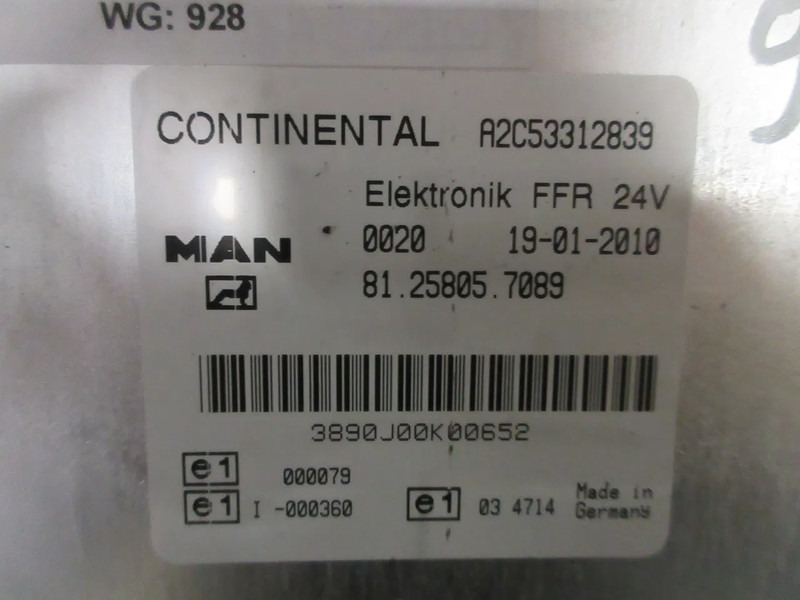 MAN 81.25805-7089 FFR MODULEN MAN EURO TGL TGM EURO 5 - Электрическая система для Грузовиков: фото 4 MAN 81.25805-7089 FFR MODULEN MAN EURO TGL TGM EURO 5 - Электрическая система для Грузовиков: фото 4