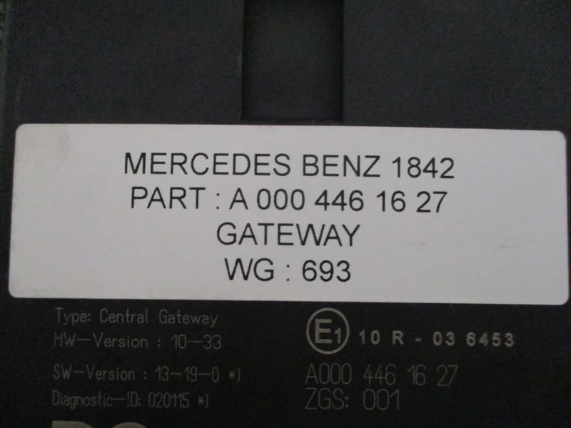 Mercedes-Benz A 000 446 16 27 CENTRAL GATEWAY - ZGS 001 - Электрическая система для Грузовиков: фото 2 Mercedes-Benz A 000 446 16 27 CENTRAL GATEWAY - ZGS 001 - Электрическая система для Грузовиков: фото 2