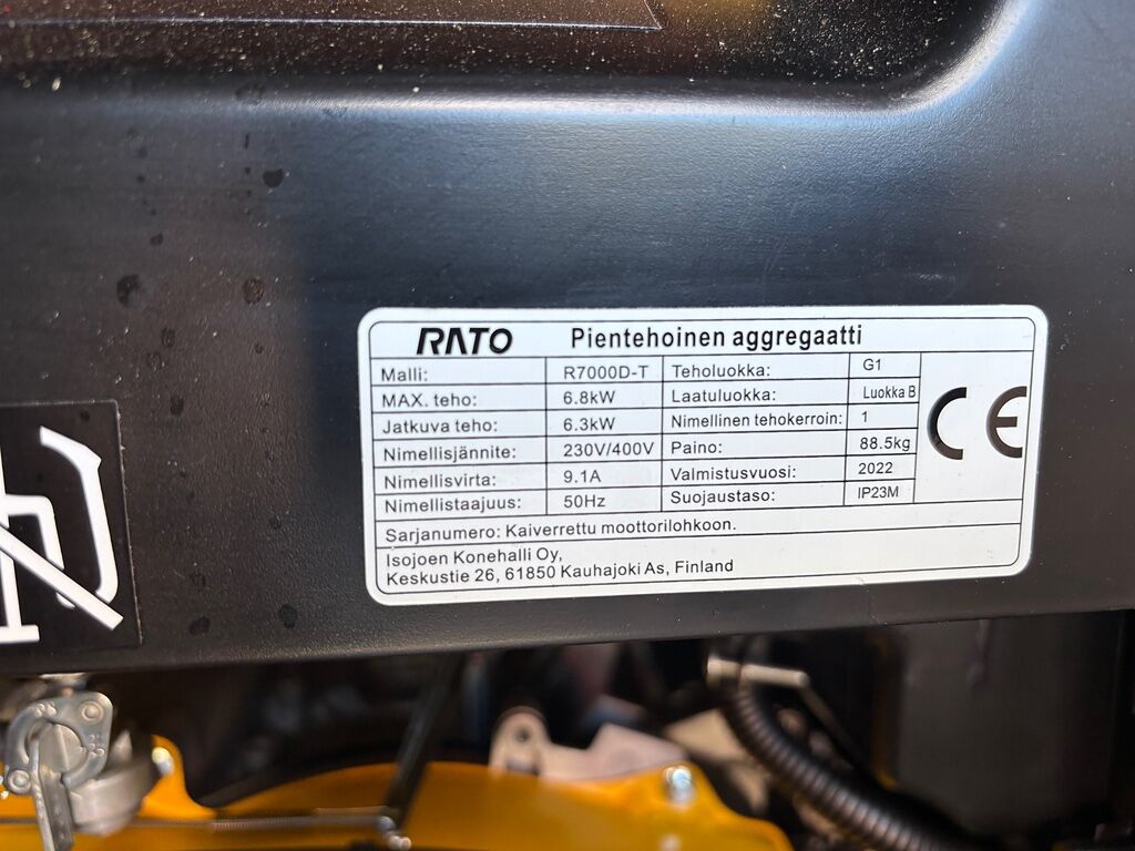 Elverk Rato R7000D-T 6,8kW Nytt - Оборудование для мастерских: фото 4 Elverk Rato R7000D-T 6,8kW Nytt - Оборудование для мастерских: фото 4