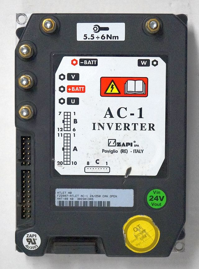 Atlet FZ2007 | Rijregeling Drive controller ZAPI AC1 FZ2007 24/250A can open sn. - Блок управления для Погрузочно-разгрузочной техники: фото 1 Atlet FZ2007 | Rijregeling Drive controller ZAPI AC1 FZ2007 24/250A can open sn. - Блок управления для Погрузочно-разгрузочной техники: фото 1
