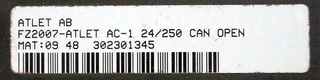 Atlet FZ2007 | Rijregeling Drive controller ZAPI AC1 FZ2007 24/250A can open sn. - Блок управления для Погрузочно-разгрузочной техники: фото 4 Atlet FZ2007 | Rijregeling Drive controller ZAPI AC1 FZ2007 24/250A can open sn. - Блок управления для Погрузочно-разгрузочной техники: фото 4