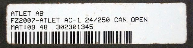 Atlet FZ2007 | Rijregeling Drive controller ZAPI AC1 FZ2007 24/250A can open sn. - Блок управления для Погрузочно-разгрузочной техники: фото 2 Atlet FZ2007 | Rijregeling Drive controller ZAPI AC1 FZ2007 24/250A can open sn. - Блок управления для Погрузочно-разгрузочной техники: фото 2