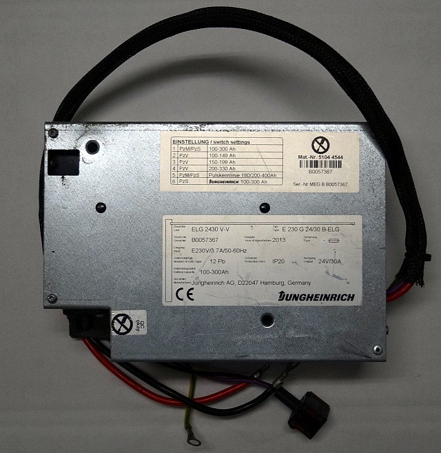 Jungheinrich 51044544 | build in charger 24V/30A 100-300Ah sn. B0057367 - Электрическая система для Погрузочно-разгрузочной техники: фото 1 Jungheinrich 51044544 | build in charger 24V/30A 100-300Ah sn. B0057367 - Электрическая система для Погрузочно-разгрузочной техники: фото 1