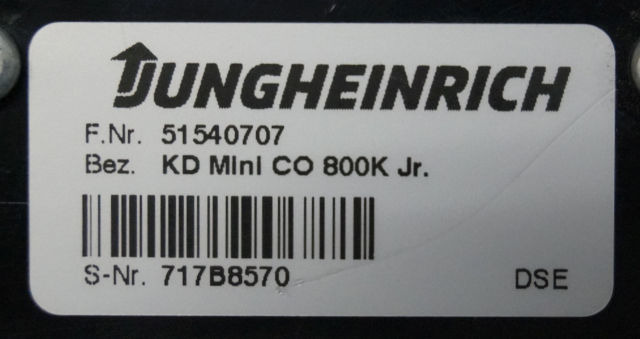 Jungheinrich 51540707 | Display KD mini Co 800K Jr. sn. 717B8570 - Приборная панель для Погрузочно-разгрузочной техники: фото 3 Jungheinrich 51540707 | Display KD mini Co 800K Jr. sn. 717B8570 - Приборная панель для Погрузочно-разгрузочной техники: фото 3