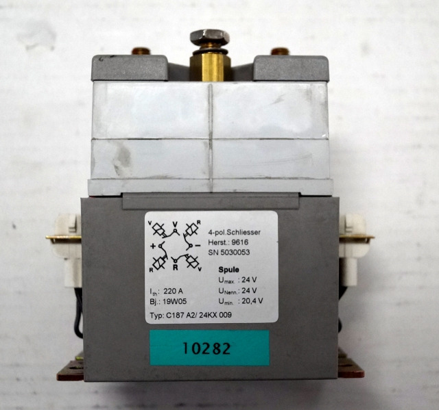 Jungheinrich unknown | Contactor 4 polig 24V120A C187 A2 24KX009 Contactor 4 polig 24V120A C187 A2 24KX009 - Электрическая система для Погрузочно-разгрузочной техники: фото 1 Jungheinrich unknown | Contactor 4 polig 24V120A C187 A2 24KX009 Contactor 4 polig 24V120A C187 A2 24KX009 - Электрическая система для Погрузочно-разгрузочной техники: фото 1