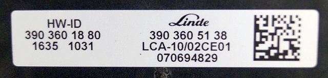 Linde 3903605138 | Controller LCA - 10/02CE01 3903601880 sn. 070694829 from R14H - Блок управления для Погрузочно-разгрузочной техники: фото 3 Linde 3903605138 | Controller LCA - 10/02CE01 3903601880 sn. 070694829 from R14H - Блок управления для Погрузочно-разгрузочной техники: фото 3
