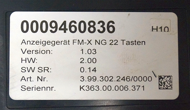 Still 0009460836 | Display V1.03 HW 2.00 Sw. 0.14 399302246/0000 sn K363.00.006 - Приборная панель для Погрузочно-разгрузочной техники: фото 3 Still 0009460836 | Display V1.03 HW 2.00 Sw. 0.14 399302246/0000 sn K363.00.006 - Приборная панель для Погрузочно-разгрузочной техники: фото 3
