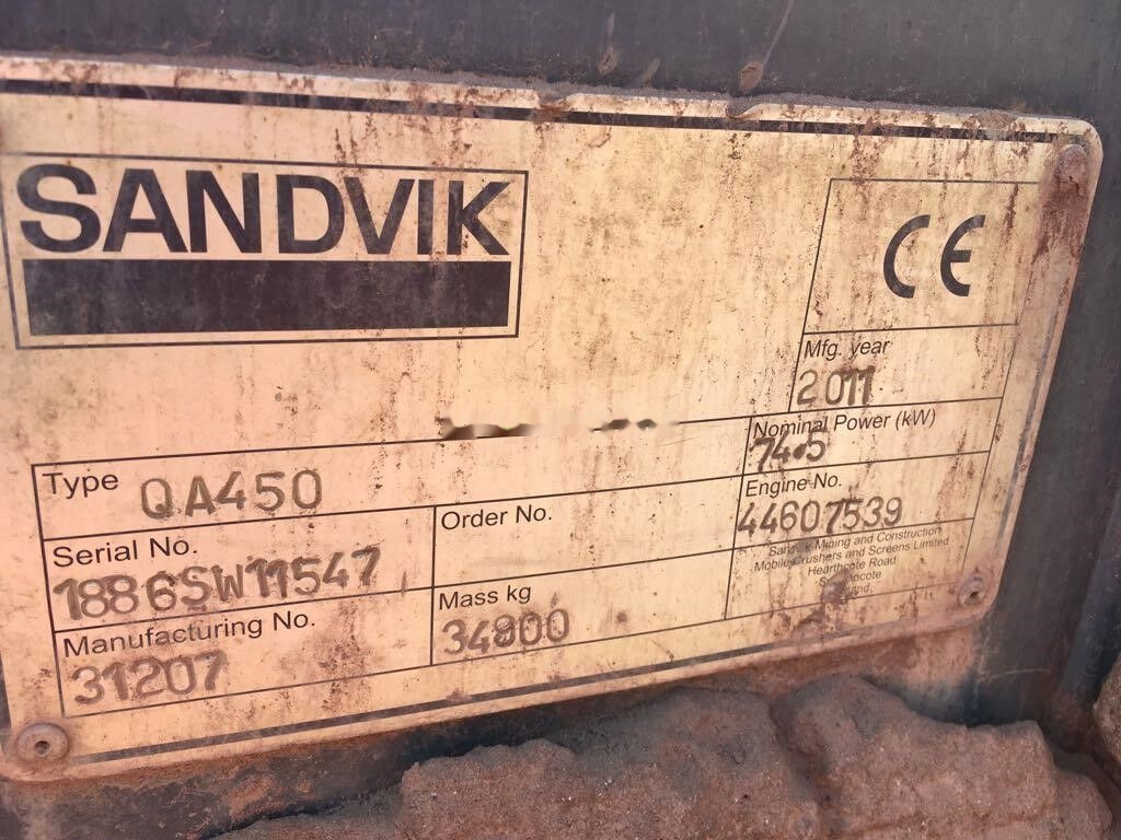 Грохот Sandvik QA450: фото 6 Грохот Sandvik QA450: фото 6