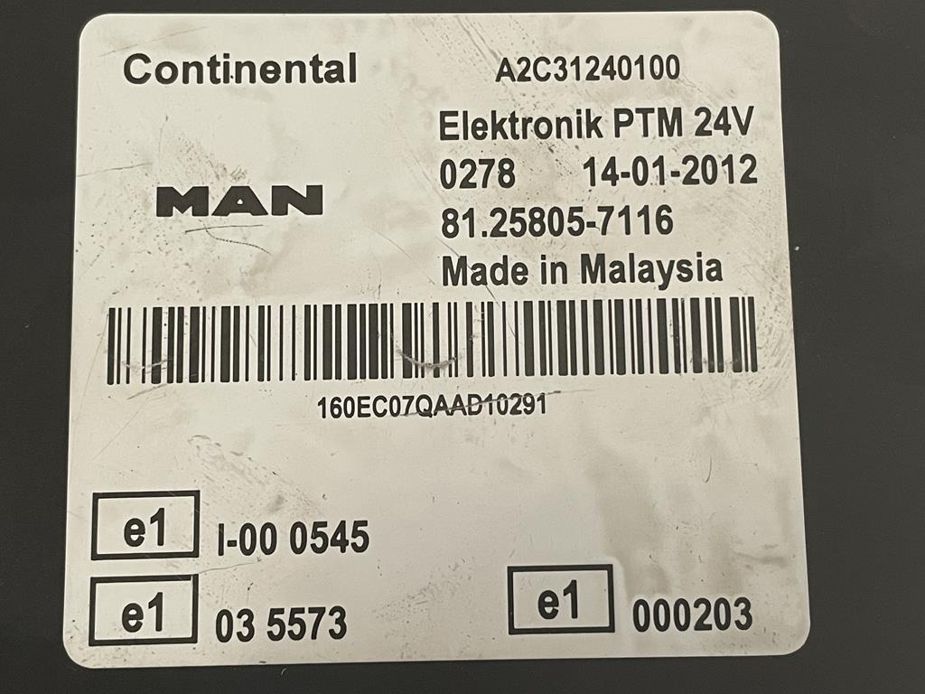 MAN PTM 81.25805-7116 - Блок управления для Грузовиков: фото 3 MAN PTM 81.25805-7116 - Блок управления для Грузовиков: фото 3