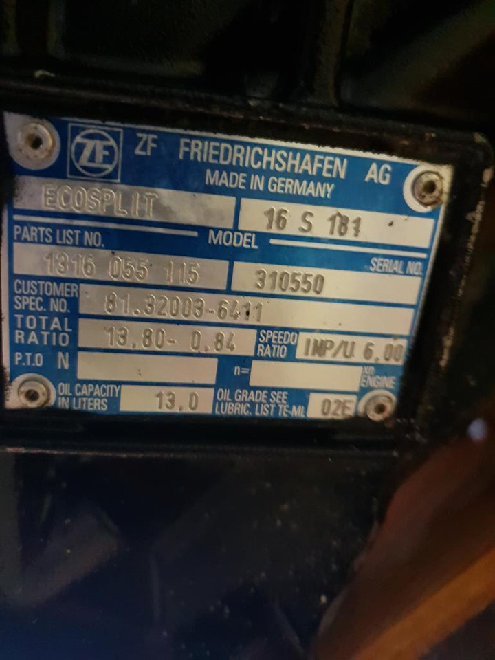 ZF 16 S 181 FOR MAN - MANUAL LEVER WITHOUT INTARDER - Коробка передач для Грузовиков: фото 4 ZF 16 S 181 FOR MAN - MANUAL LEVER WITHOUT INTARDER - Коробка передач для Грузовиков: фото 4