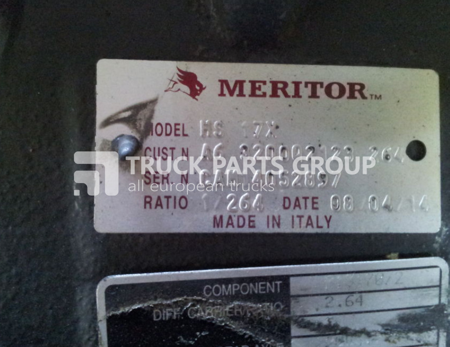 RENAULT MERITOR RSS1344C, ratio 2.64; 2.85; 3.08, MERITOR RSS1344C, MS17 differential - Дифференциал для Грузовиков: фото 1 RENAULT MERITOR RSS1344C, ratio 2.64; 2.85; 3.08, MERITOR RSS1344C, MS17 differential - Дифференциал для Грузовиков: фото 1
