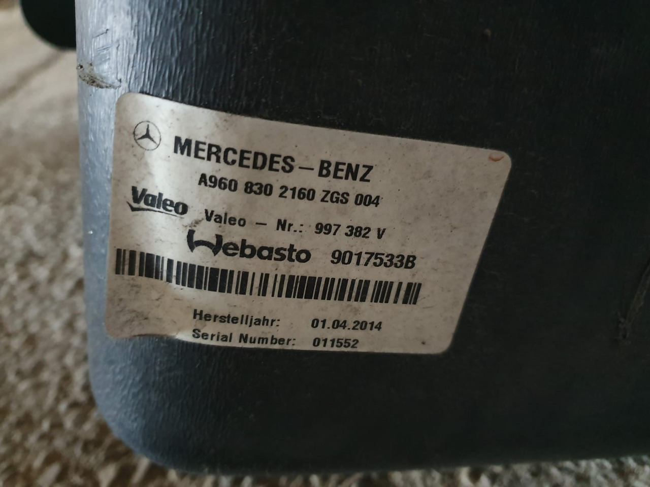 MERCEDES-BENZ Mercedes Benz Actros MP4 EURO6 emission WEBASTO, VALEO cab heater, AC control, additional heating control 9608302160, 9017533B - Запчасти для Грузовиков: фото 2 MERCEDES-BENZ Mercedes Benz Actros MP4 EURO6 emission WEBASTO, VALEO cab heater, AC control, additional heating control 9608302160, 9017533B - Запчасти для Грузовиков: фото 2