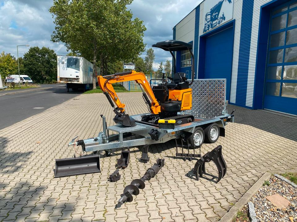 Minibagger BK1300JSR + Anhänger + Zubehör *INKL.19% MWST*BERGER KRAUS*KUBOTA*JOYSTICK*SCHENKWARM*SOFORT!* - Мини-экскаватор, Прицеп: фото 1 Minibagger BK1300JSR + Anhänger + Zubehör *INKL.19% MWST*BERGER KRAUS*KUBOTA*JOYSTICK*SCHENKWARM*SOFORT!* - Мини-экскаватор, Прицеп: фото 1