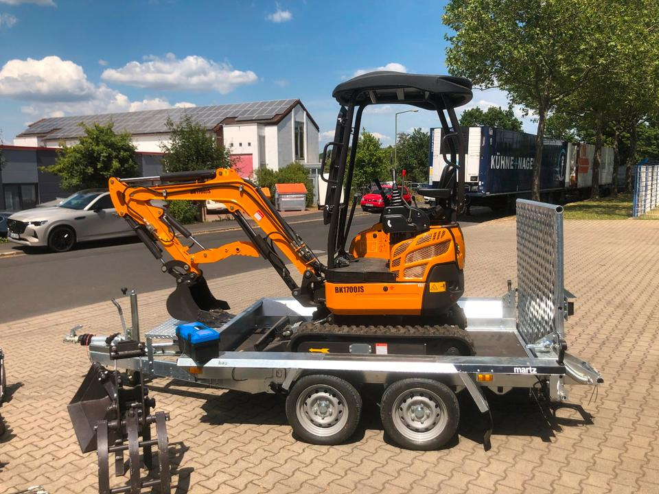Minibagger BK1700JS + Tieflader + Zubehör *INKL.19% MWST*BERGER KRAUS*KUBOTA*JOYST*SOFORT! - Мини-экскаватор, Прицеп: фото 3 Minibagger BK1700JS + Tieflader + Zubehör *INKL.19% MWST*BERGER KRAUS*KUBOTA*JOYST*SOFORT! - Мини-экскаватор, Прицеп: фото 3