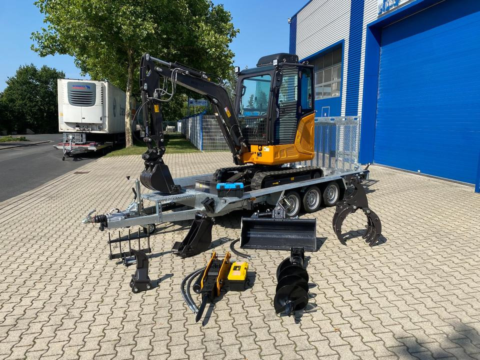 Minibagger BK2800ASR + Tieflader + Zubehör *INKL.19% MWST*BERGER KRAUS*KUBOTA*SCHWENKARM* VERSTELLFAHRWERK*KLIMA* - Мини-экскаватор, Прицеп: фото 2 Minibagger BK2800ASR + Tieflader + Zubehör *INKL.19% MWST*BERGER KRAUS*KUBOTA*SCHWENKARM* VERSTELLFAHRWERK*KLIMA* - Мини-экскаватор, Прицеп: фото 2