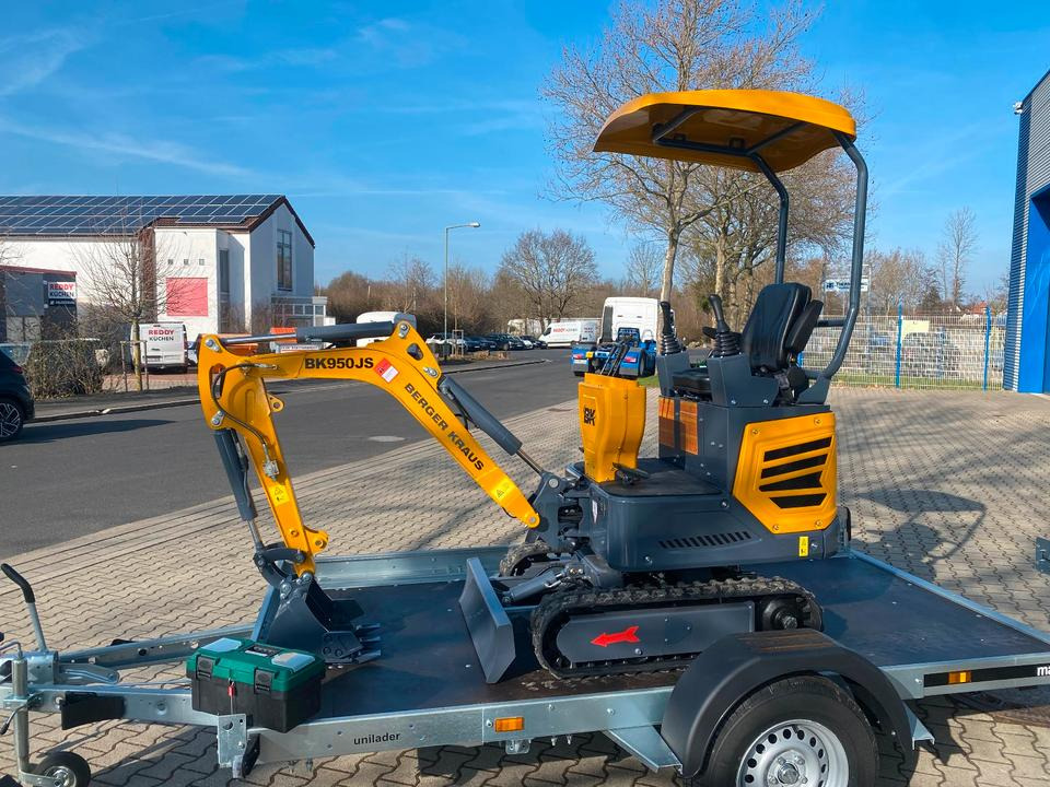Minibagger BK950JS + Anhänger + Zubehör *INKL.19% MWST*BERGER KRAUS*JOYSTICK*SOFORT!* - Мини-экскаватор, Прицеп: фото 5 Minibagger BK950JS + Anhänger + Zubehör *INKL.19% MWST*BERGER KRAUS*JOYSTICK*SOFORT!* - Мини-экскаватор, Прицеп: фото 5