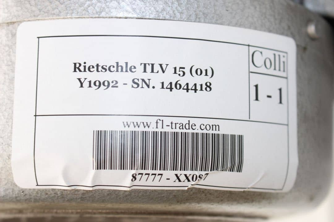 Промышленное оборудование Rietschle TLV 15 (01): фото 6 Промышленное оборудование Rietschle TLV 15 (01): фото 6